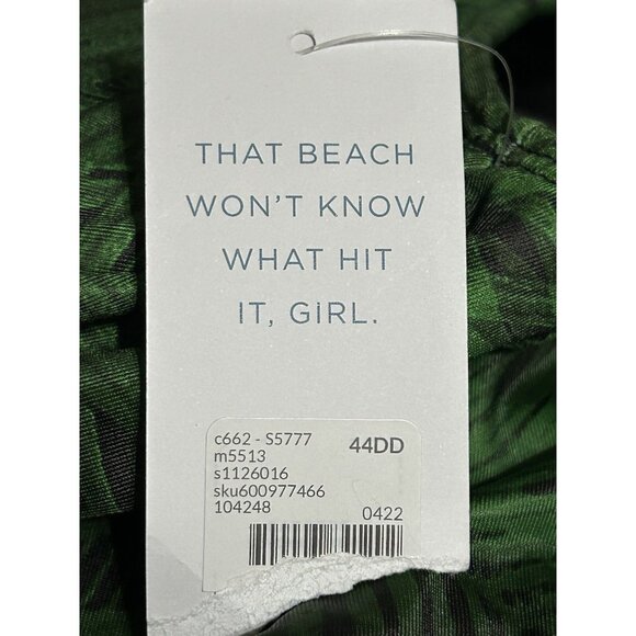 Cacique Breezy Palm 2pc Swim Set Bikini Top 44DD Skirted Bikini Bottom 22 - Picture 11 of 16